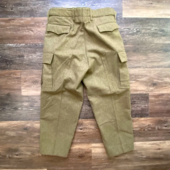 VTG SCHILLING OHG REICHARTSHAUSEN GERMAN MILITARY HEAVY WOOL CARGO PANTS - Picture 4 of 15